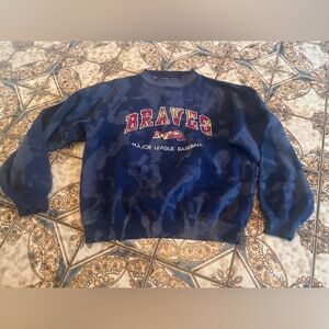 MLB Vtg 80s 90s Weave Logo Athletic Genuine Merchandise Braves Sweatshirt ATL